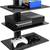 Floating Wall Mounted Shelf- w/ 3 strengthened tempered glass shelves 1 thumbnail