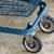 Clean Medium Size Blue Painted Steel 2-Basket Shopping Carts - 2 avai 3 thumbnail