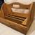 Hand Made Wood Tool Box Tote Tray Caddy  16" x 12" x 10" 3 thumbnail