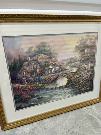 1996 CARL VALENTE Claverly Brook Cottage #337/7500 W/Paperwork 36x32 1