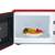 Daewoo Retro 0.7-cu ft 700-Watt Countertop Microwave in box 3 thumbnail