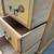 Beautiful Knotty Vintage Pine Desk With Embossed Leather Top 4 thumbnail