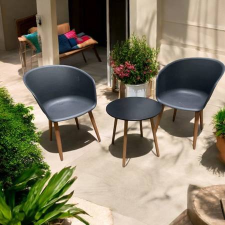 New 3pc outdoor patio furniture modern chair set 1