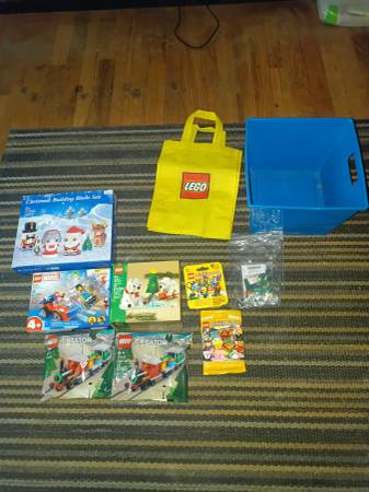 Lego collection set with Lego bag & box & bucket 1