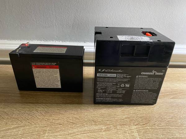 Two 12 Volt Batteries (Power Wheels) 1