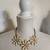 Elegant Cream Floral Statement Necklace – 3 Large Flowers 2 thumbnail