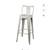 GIA Design Group White 30 Inch Middle Back Counter Height Metal Bar 4 thumbnail