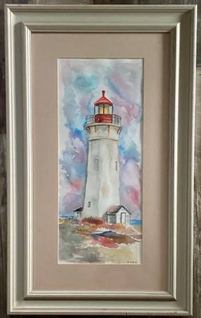 Lighthouse Watercolor 1