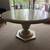 Cream pedestal dining table 1 thumbnail
