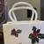 Vintage Lefton Ceramic Christmas Shopping bag Holly Berries Pattern 6 thumbnail
