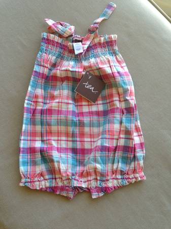 Tea Collection Shoulder-Tie Romper - brand new 1