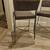 Kira 24 Counter Bar Stool Set of 2 Gray Leather Seat Silver Metal Fram 6 thumbnail