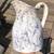 Antique VTG Stoneware Pottery Pitcher Vase White Marine Blue 7.5"x5" 1920s 1930s 3 thumbnail