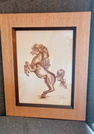 Boceto original Japón Eliene 1959 caballo vintage - $45 (Fallbrook)63471350572161120