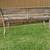 antique solid iron garden park bench heavy 100 years old needs slats 5 thumbnail