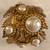 Dominique Aurientis Paris Cuff Leaf Pearl 10 Gilt Spot Bracelet Bangle 1 thumbnail