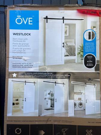 NEW - Sliding Barn Door with Hardware 1