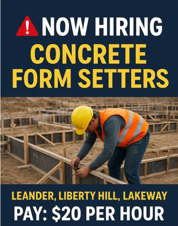 CONCRETE FORM SETTERS 1