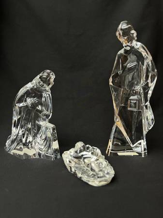 Mikasa Lead Crystal Nativity 3 Piece Collection 1