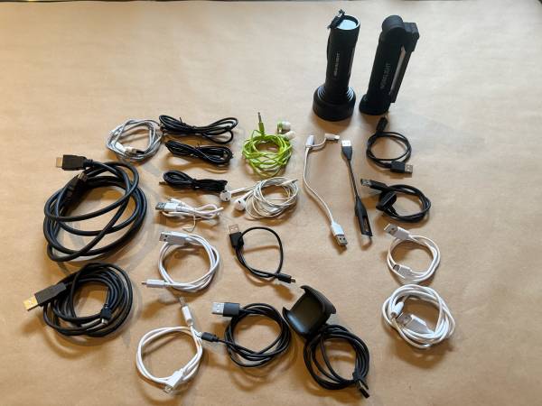 Electronics Cable + Charger Bundle – Large Mixed Lot – $40 (All Included) 1