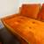 Vintage 60's Designer Sectional:  Orange with green piping 2 thumbnail