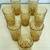 Set of 8 vintage Seneca Driftwood amber crinkle glasses 2 thumbnail