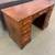 Vintage antique solid dark maple seven drawer desk 5 thumbnail