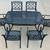 Patio Set Outdoor furniture Cast Aluminum 6 Seat Dining Set 10 thumbnail