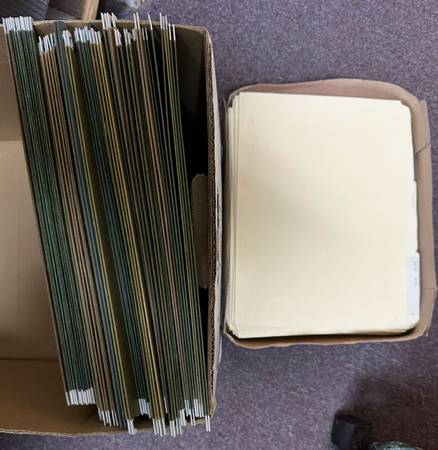 40 Used Letter Size Hanging File Folders 1