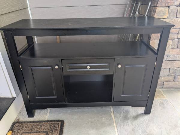 Black bar kitchen buffet cabinet 1