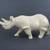 African Rhinoceros Hand Crafted Soapstone Folk Art Sculpture 8" Length 3 thumbnail