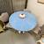 Original 1950s Mid-Century Blue Formica & Chrome Round Table & Chairs 4 thumbnail