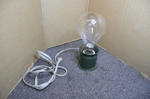 Large Vintage Light Bulb and Socket 110V 1