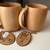 TWO (2) BRAND NEW NORWEGIAN WOODEN COFFEE MUGS TEA CUPS BEER MUGS 3 thumbnail