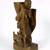 VINTAGE LATIN AMERICAN CARVED WOOD STATUE OF A FEMALE FIGURE AND DOG 2 thumbnail