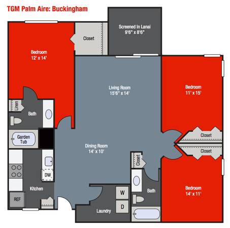 $1,999 / 3br - 1337ft2 - TGM Palm Aire 3x2 FREE Rent Special!63791129142785122