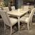 New☆ Creamy Dining Table 6 chairs sideboard set 5 thumbnail
