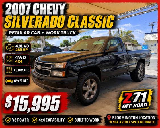 2007 Chevy Silverado Classic 4X4 Single Cab 4.8L V8 1