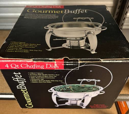 Gourmet Buffet Chafing Dishes 4 Qt & 6 Qt Stainless Steel 1