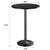 New Bistro Pub Table Round Bar Height Cocktail Table Metal Base MDF Top Obsidian 3 thumbnail