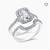 Engagement ring, CZ Oval Cushion 4.0 Ct. 14K Ring, by Birkat Elyon size 5 1/2 16 thumbnail