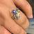 Natural Diamonds and Natural Sapphire 14K Gold White Gold Ring (Size 6 11 thumbnail