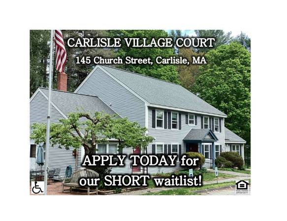 $795 / 1br - 600ft2 - Carlisle MA - Affordable 1-Bedroom Units - APPLY TODAY! (Carlisle)63996549054722120