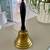 Antique Brass & Wood Hand Bell - Vintage School or Desk Bell 1 thumbnail