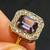 Vintage Natural Emerald Cut Iolite 14K Ring with Diamonds 11 thumbnail