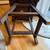 Two Mission Style Counter Height Wooden Chairs 6 thumbnail