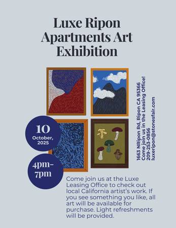 Free Art Exhibit Hosted By Luxe Ripon Apartments (Ripon, CA)64302778654723120