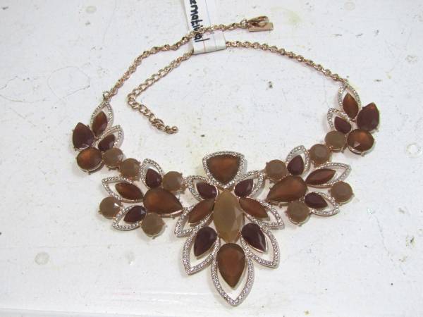 INC Crystal & Stone Statement Necklace, 16" + 3" Extender 1