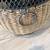 Vintage very large wooden basket with iron cast hardware 5 thumbnail