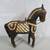 Horse Folk Art Hand Crafted & Brass Accents Vtg. Wood  Sculpture 15" 6 thumbnail